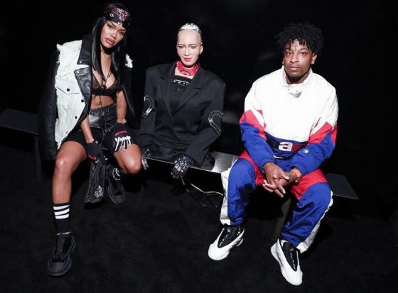 sophia sits with 21 savage and teyana taylor at an alexander wang runway show photo via instagram - computer generated instagram model astounds internet the independent